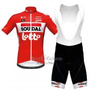Lotto Soudal Ropa Ciclismo Culotte Corto 2020 Mangas Cortas Rojo