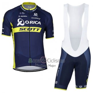 Orica Scott Ropa Ciclismo Culotte Corto 2017 Mangas Cortas Azul