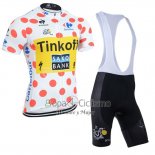 Tour DE Francia Ropa Ciclismo Culotte Corto 2014 Hombre Mangas Cortas Saxobank Lider Blanco y Rojo