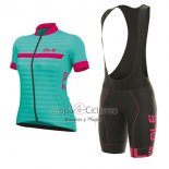 Ale Excel Riviera Ropa Ciclismo Culotte Corto 2017 Mujer Mangas Cortas Azul Claro y Rosa
