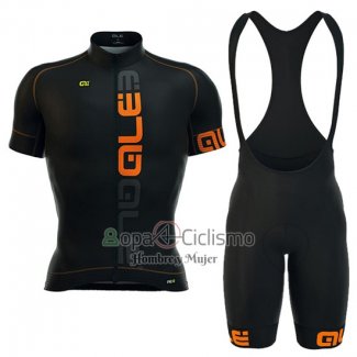 Ale Ropa Ciclismo Culotte Corto 2016 Hombre Mangas Cortas Naranja y Negro