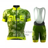 Ale Ropa Ciclismo Culotte Corto 2016 Hombre Mangas Cortas Verde y AMarillo