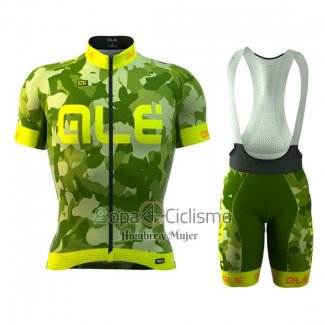 Ale Ropa Ciclismo Culotte Corto 2016 Hombre Mangas Cortas Verde y AMarillo