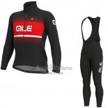 Ale Ropa Ciclismo Culotte Largo 2020 Hombre Mangas Largas Rojo Negro(1)