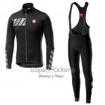 Castelli Raddoppia 2 Ropa Ciclismo Culotte Largo 2019 Hombre Mangas Largas Negro Plata