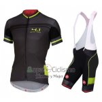 Castelli Ropa Ciclismo Culotte Corto 2016 Hombre Mangas Cortas Negro y Verde