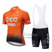 Ccc Ropa Ciclismo Culotte Corto 2019 Mangas Cortas Naranja