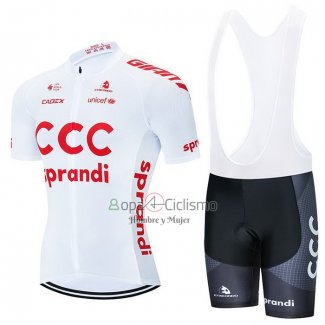 Ccc Ropa Ciclismo Culotte Corto 2021 Mangas Cortas Team Blanco