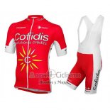 Cofidis Ropa Ciclismo Culotte Corto 2016 Mangas Cortas Rojo y Blanco