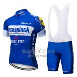 Deceuninck Quick Step Ropa Ciclismo Culotte Corto 2019 Mangas Cortas Azul Blanco