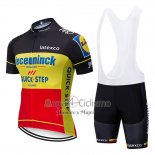Deceuninck Quick Step Ropa Ciclismo Culotte Corto 2019 Mangas Cortas Negro AMarillo Rojo