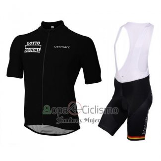 Lotto Soudal Ropa Ciclismo Culotte Corto 2016 Mangas Cortas Negro