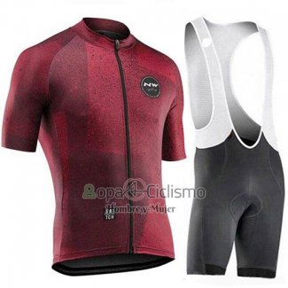 Northwave Ropa Ciclismo Culotte Corto 2019 Hombre Mangas Cortas APagado Rojo