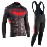 Northwave Ropa Ciclismo Culotte Largo 2019 Hombre Mangas Largas Negro Rojo