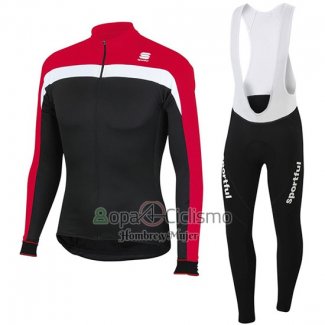 Sportful Ropa Ciclismo Culotte Largo 2016 Hombre Mangas Largas Negro y Rojo