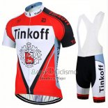 Tinkoff Ropa Ciclismo Culotte Corto 2017 Mangas Cortas Rojo