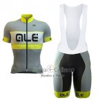 Ale Graphics Prr Bermuda Ropa Ciclismo Culotte Corto 2017 Hombre Mangas Cortas AMarillo y Gris