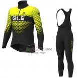 Ale Ropa Ciclismo Culotte Largo 2020 Hombre Mangas Largas AMarillo Negro(3)