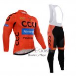 Ccc Ropa Ciclismo Culotte Largo 2015 Mangas Largas Negro y Naranja