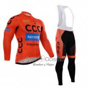 Ccc Ropa Ciclismo Culotte Largo 2015 Mangas Largas Negro y Naranja