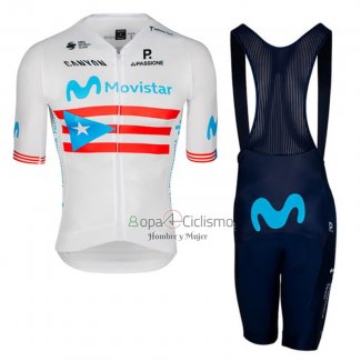 Movistar Ropa Ciclismo Culotte Corto 2023 Hombre Mangas Cortas Verde