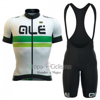 Ale Ropa Ciclismo Culotte Corto 2016 Hombre Mangas Cortas Blanco y Verde