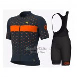 Ale Ropa Ciclismo Culotte Corto 2021 Hombre Mangas Cortas Azul Claro Naranja