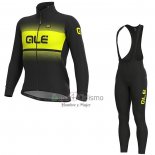 Ale Ropa Ciclismo Culotte Largo 2020 Hombre Mangas Largas AMarillo Negro(2)