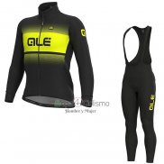 Ale Ropa Ciclismo Culotte Largo 2020 Hombre Mangas Largas AMarillo Negro(2)