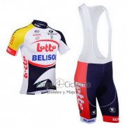 Lotto Belisol Ropa Ciclismo Culotte Corto 2013 Mangas Cortas Violeta y Blanco