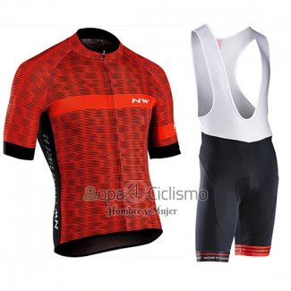 Northwave Ropa Ciclismo Culotte Corto 2019 Hombre Mangas Cortas Rojo