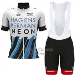 Axeon Hagens Berman Ropa Ciclismo Culotte Corto 2017 Men Mangas Cortas Blanco y Negro
