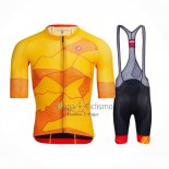 Castelli Ropa Ciclismo Culotte Corto 2021 Hombre Mangas Cortas AMarillo Naranja