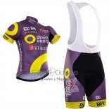Direct Energie Ropa Ciclismo Culotte Corto 2018 Hombre Mangas Cortas Fucsia y AMarillo