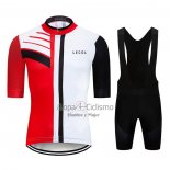 Le Col Ropa Ciclismo Culotte Corto 2020 Hombre Mangas Cortas Negro Blanco Rojo