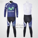 Movistar Ropa Ciclismo Culotte Largo 2011 Mangas Largas Azul
