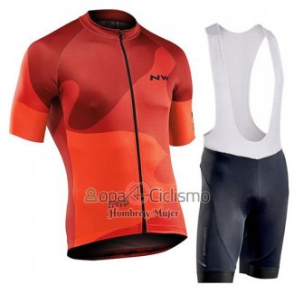 Northwave Ropa Ciclismo Culotte Corto 2019 Hombre Mangas Cortas Naranja