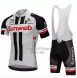 Sunweb Ropa Ciclismo Culotte Corto 2018 Mangas Cortas Gris y Negro