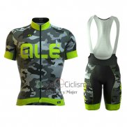 Ale Ropa Ciclismo Culotte Corto 2016 Hombre Mangas Cortas Verde y Gris