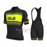 Ale Ropa Ciclismo Culotte Corto 2021 Hombre Mangas Cortas Negro AMarillo