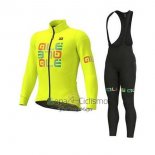 Ale Ropa Ciclismo Culotte Largo 2020 Hombre Mangas Largas AMarillo Verde