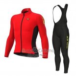 Ale Ropa Ciclismo Culotte Largo 2020 Hombre Mangas Largas Rojo Negro