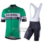 Caja Rural Ropa Ciclismo Culotte Corto 2018 Hombre Mangas Cortas Verde