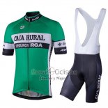 Caja Rural Ropa Ciclismo Culotte Corto 2018 Hombre Mangas Cortas Verde