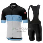 Castelli Prologo 6 Ropa Ciclismo Culotte Corto 2019 Hombre Mangas Cortas Negro Azur Blanco