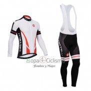 Castelli Ropa Ciclismo Culotte Largo 2014 Hombre Mangas Largas Blanco y Negro