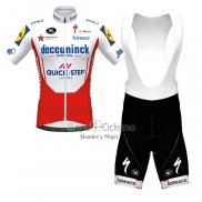 Deceuninck Quick Step Ropa Ciclismo Culotte Corto 2020 Mangas Cortas Blanco Rojo1