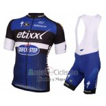 Etixx Quick Step Ropa Ciclismo Culotte Corto 2016 Mangas Cortas Blanco y Azul