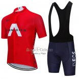Ineos Grenadiers Ropa Ciclismo Culotte Corto 2021 Mangas Cortas Rojo