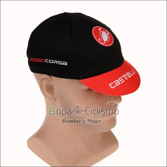 Castelli Gorra Negro y Rojo 2015 Ciclismo